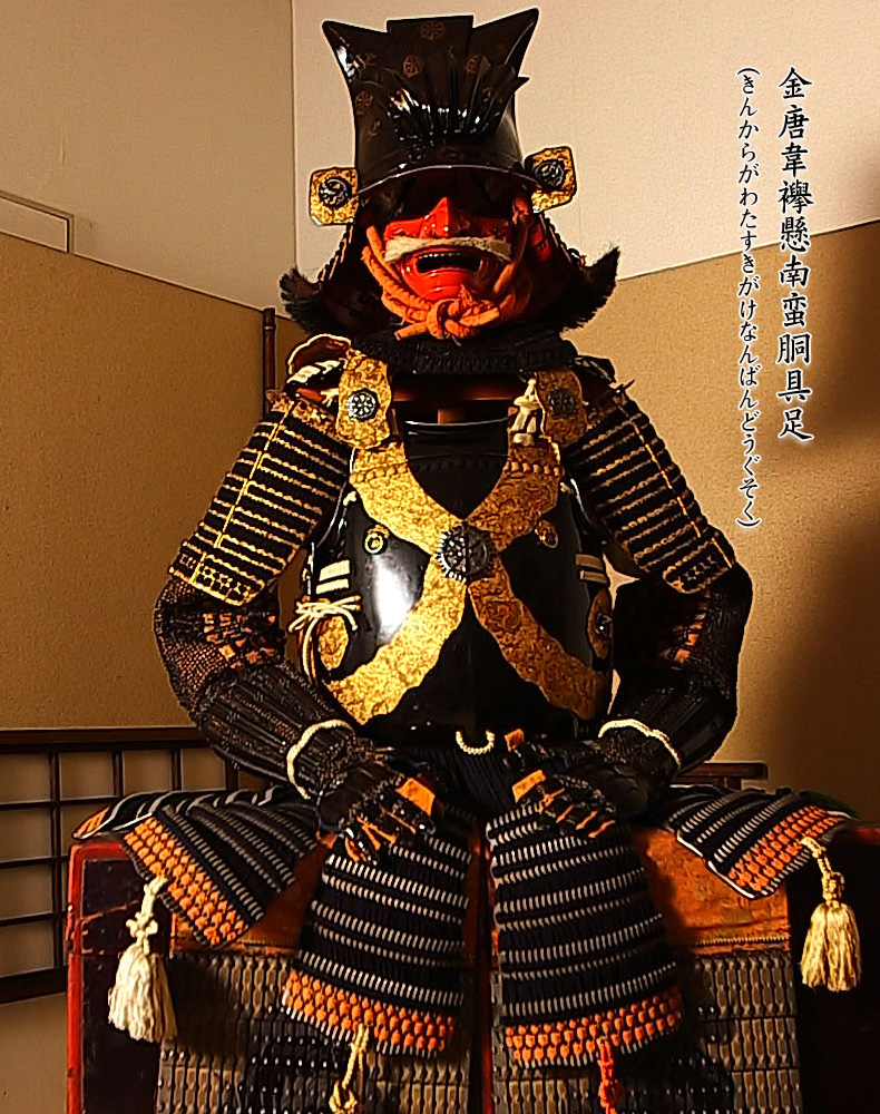 金唐韋襷懸南蛮胴具足 きんからがわたすきがけなんばんどうぐそく
