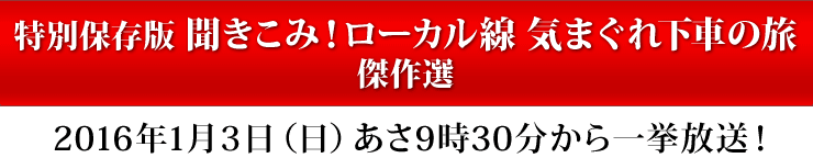 特別保存版　聞きこみ！ローカル線　気まぐれ下車の旅　傑作選